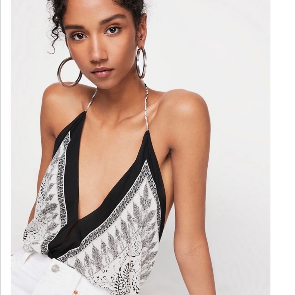 Free People Borderlines Bodysuit